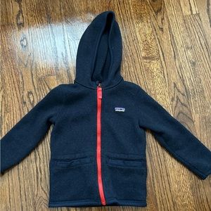 Navy Patagonia fleece zip 3T